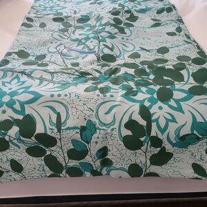 Custom King Duvet And Shams - Floral Green, Blue